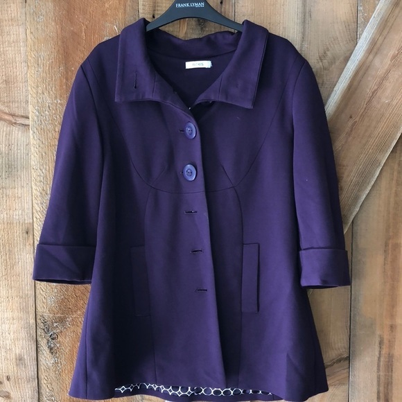 RICKIS purple lined blazer size 16 - Picture 1 of 8
